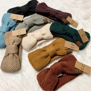C.C Bow Knit Headband, Winter Headwrap, Premium Headband, Cozy Warm Headband